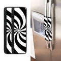 Swirl Optical Illusion Print Refrigerator Handle Covers