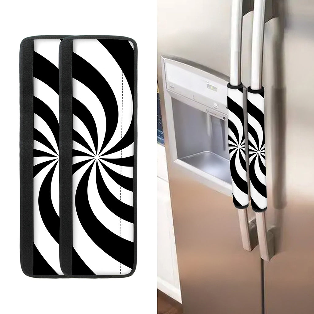 Swirl Optical Illusion Print Refrigerator Handle Covers