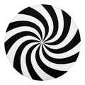 Swirl Optical Illusion Print Round Blanket