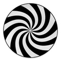Swirl Optical Illusion Print Round Floor Mat