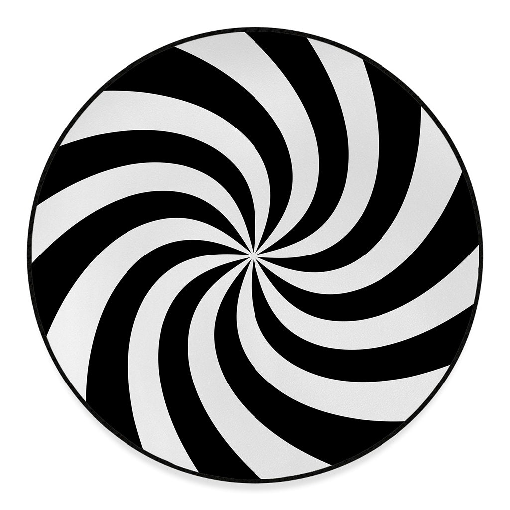 Swirl Optical Illusion Print Round Floor Mat