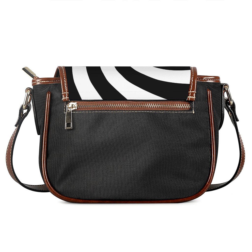 Swirl Optical Illusion Print Saddle Bag