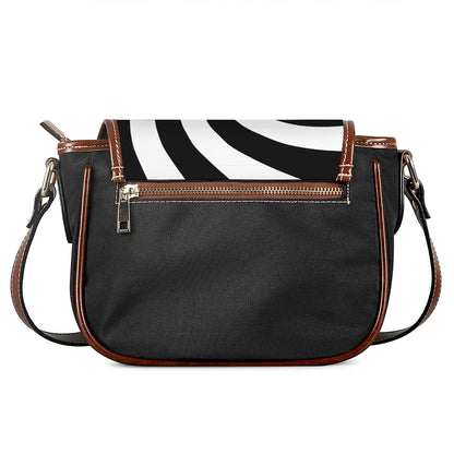 Swirl Optical Illusion Print Saddle Bag