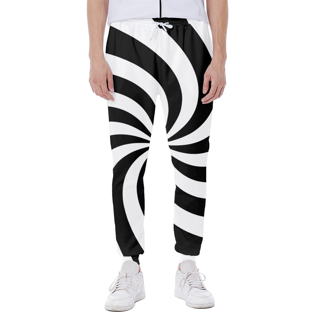 Swirl Optical Illusion Print Scuba Joggers