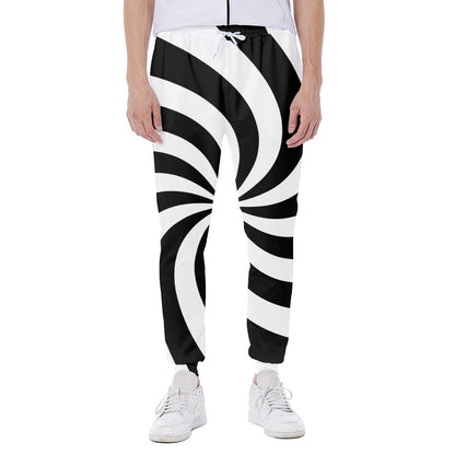 Swirl Optical Illusion Print Scuba Joggers