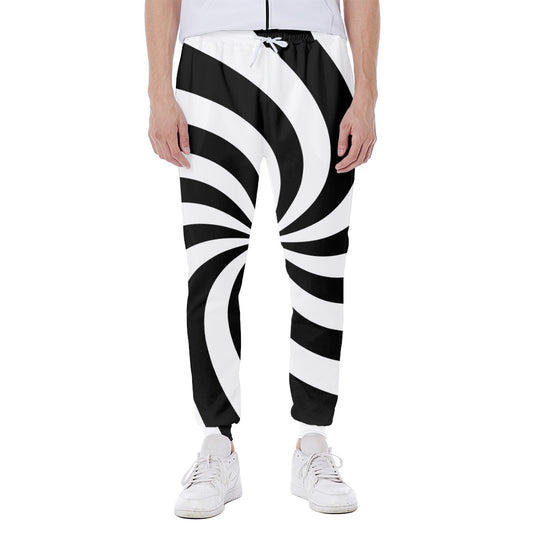 Swirl Optical Illusion Print Scuba Joggers