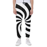 Swirl Optical Illusion Print Scuba Joggers