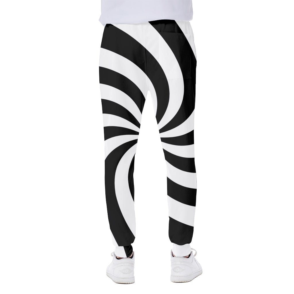 Swirl Optical Illusion Print Scuba Joggers