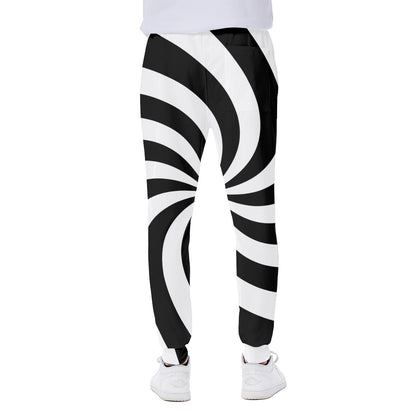 Swirl Optical Illusion Print Scuba Joggers