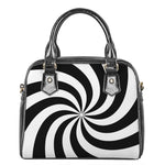 Swirl Optical Illusion Print Shoulder Handbag