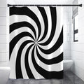 Swirl Optical Illusion Print Shower Curtain