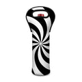 Swirl Optical Illusion Print Single Neoprene Wine Tote