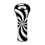 Swirl Optical Illusion Print Single Neoprene Wine Tote