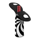 Swirl Optical Illusion Print Single Neoprene Wine Tote