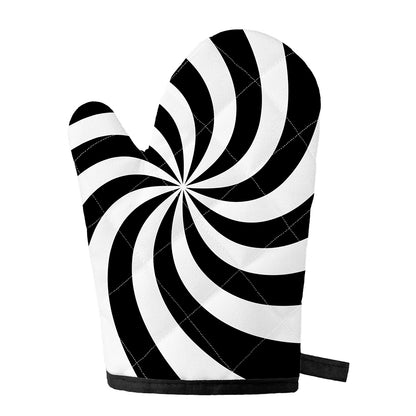 Swirl Optical Illusion Print Single Oven Mitt