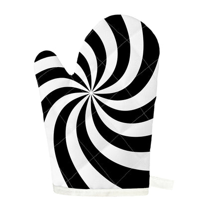 Swirl Optical Illusion Print Single Oven Mitt