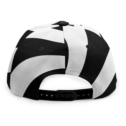 Swirl Optical Illusion Print Snapback Cap