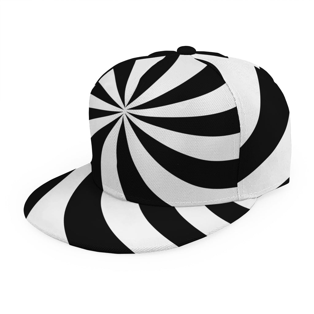 Swirl Optical Illusion Print Snapback Cap
