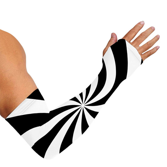 Swirl Optical Illusion Print Sun Protection Arm Sleeves