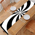 Swirl Optical Illusion Print Table Runner