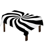 Swirl Optical Illusion Print Tablecloth