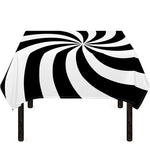 Swirl Optical Illusion Print Tablecloth