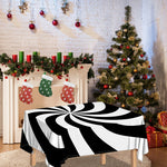 Swirl Optical Illusion Print Tablecloth
