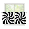 Swirl Optical Illusion Print Tier Curtains