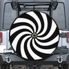 Swirl Optical Illusion Print Tire Cover With Camera Hole