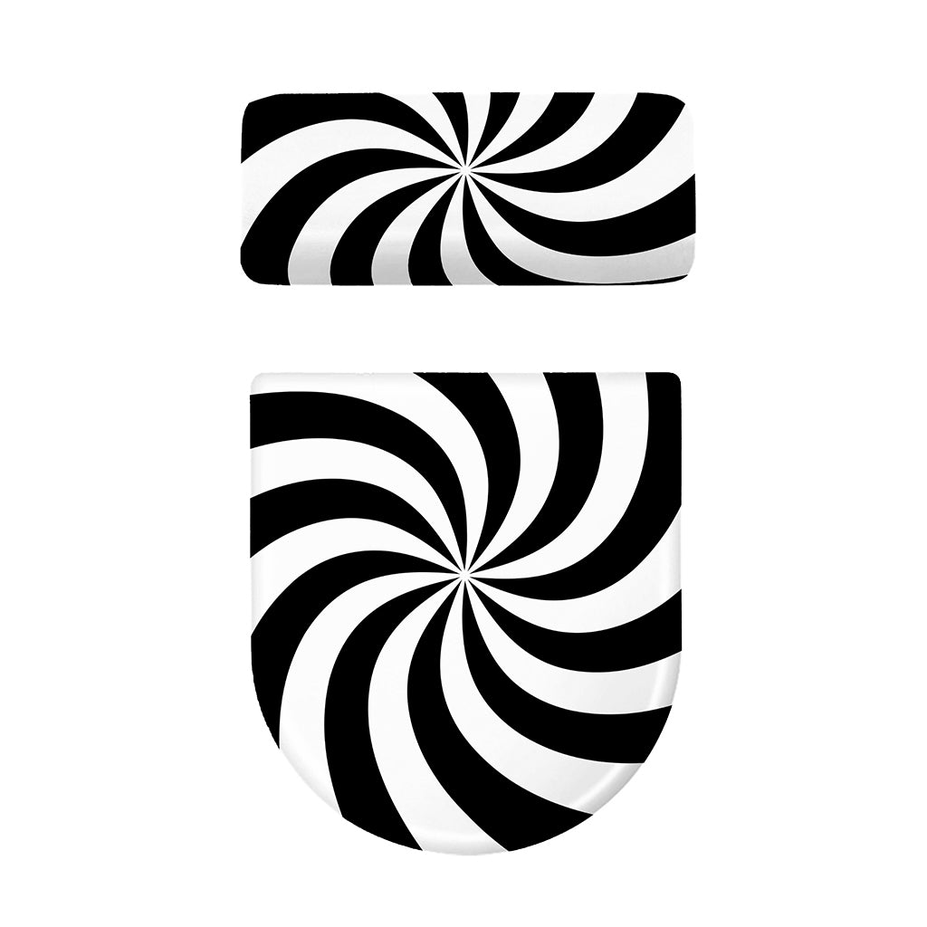 Swirl Optical Illusion Print Toilet Lid And Tank Cover Set