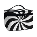 Swirl Optical Illusion Print Travel Makeup Bag