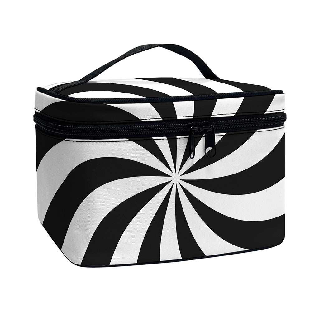 Swirl Optical Illusion Print Travel Makeup Bag