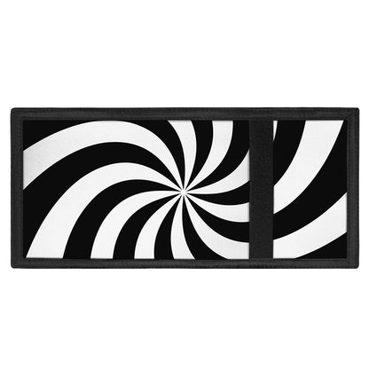 Swirl Optical Illusion Print Trifold Wallet