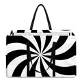 Swirl Optical Illusion Print Utility Tote Bag