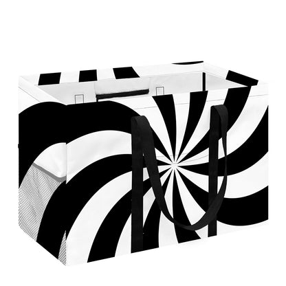 Swirl Optical Illusion Print Utility Tote Bag