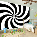 Swirl Optical Illusion Print Wall Sticker