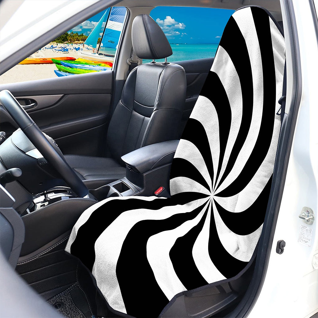 Swirl Optical Illusion Print Waterproof Car Seat Cover