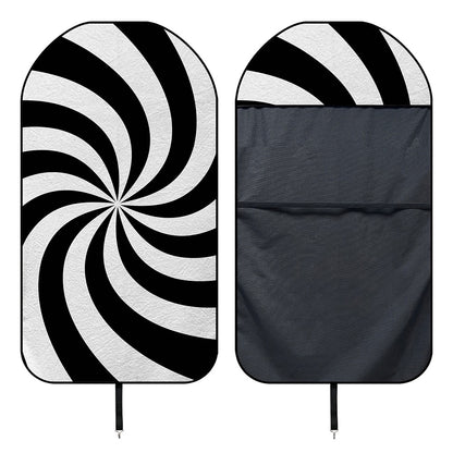 Swirl Optical Illusion Print Waterproof Car Seat Cover