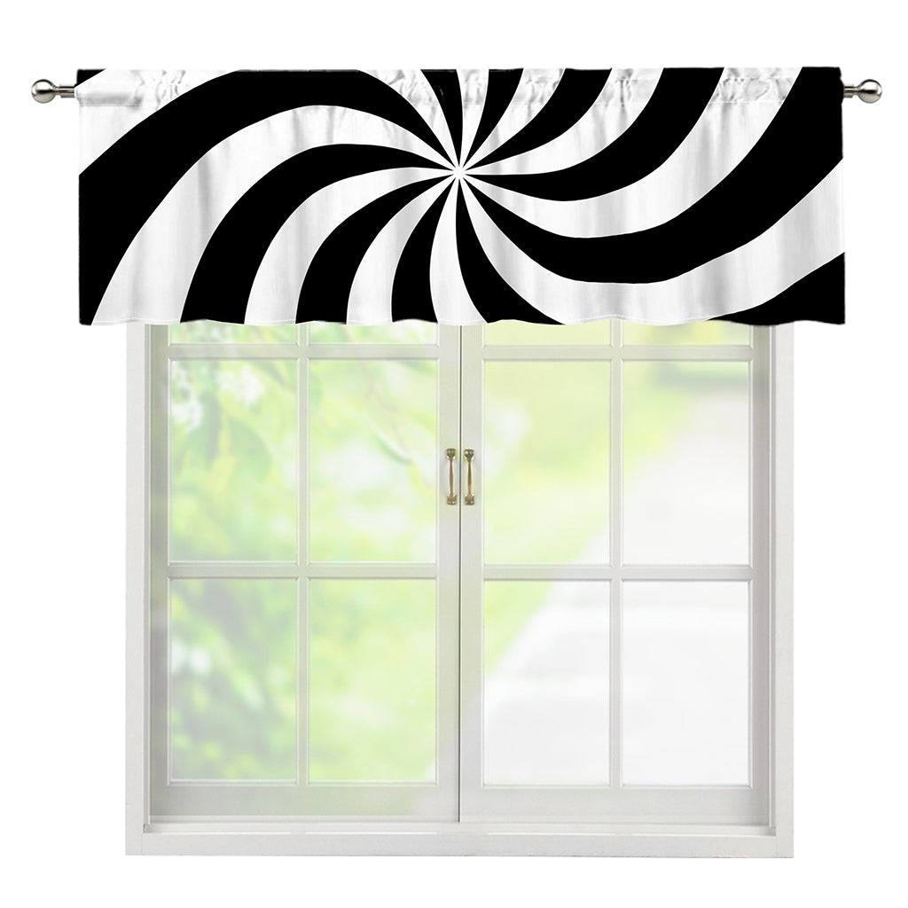 Swirl Optical Illusion Print Window Valance