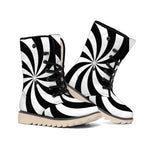 Swirl Optical Illusion Print Winter Boots