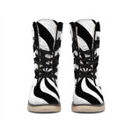 Swirl Optical Illusion Print Winter Boots
