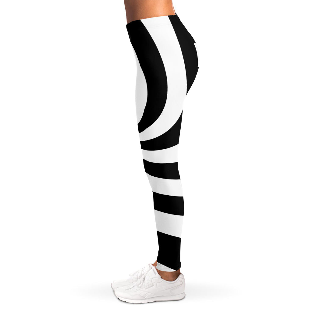 Swirl Optical Illusion Print Women's Leggings