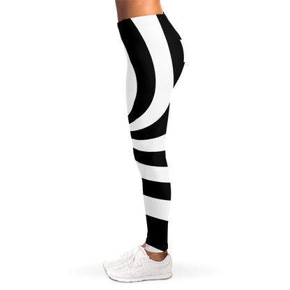 Swirl Optical Illusion Print Women's Leggings