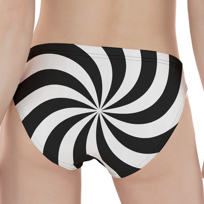 Swirl Optical Illusion Print Women's Panties