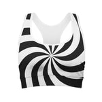 Swirl Optical Illusion Print Women's Sports Bra