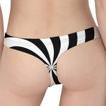 Swirl Optical Illusion Print Women's Thong