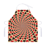 Swirl Playing Card Suits Print Adjustable Apron