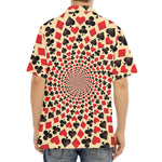 Swirl Playing Card Suits Print Aloha Shirt