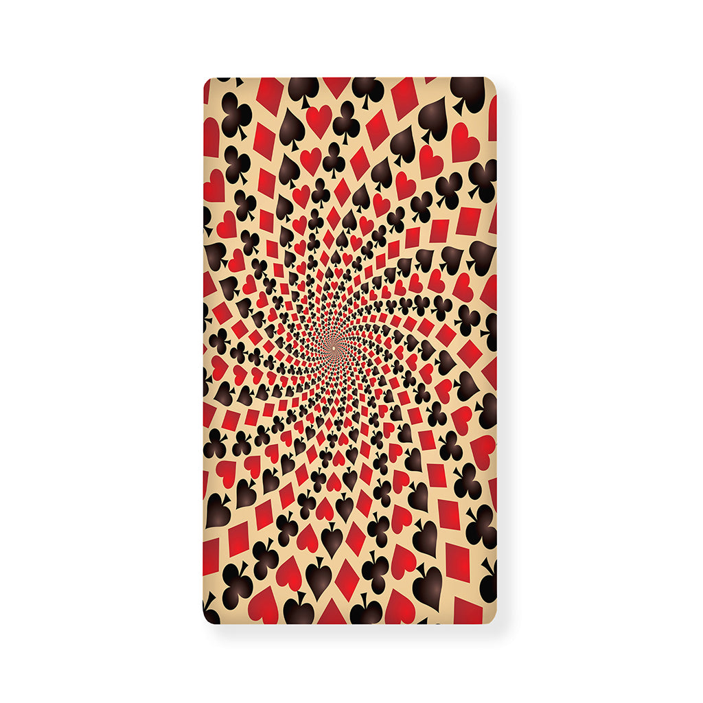 Swirl Playing Card Suits Print Baby Crib Sheet