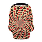 Swirl Playing Card Suits Print Baby Seat Cover